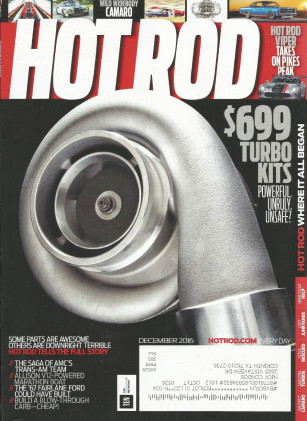 HOT ROD 2016 DEC - WIDEBODY CAMARO, AMC TRANS AM, CAMMER FAIRLANE, ARC